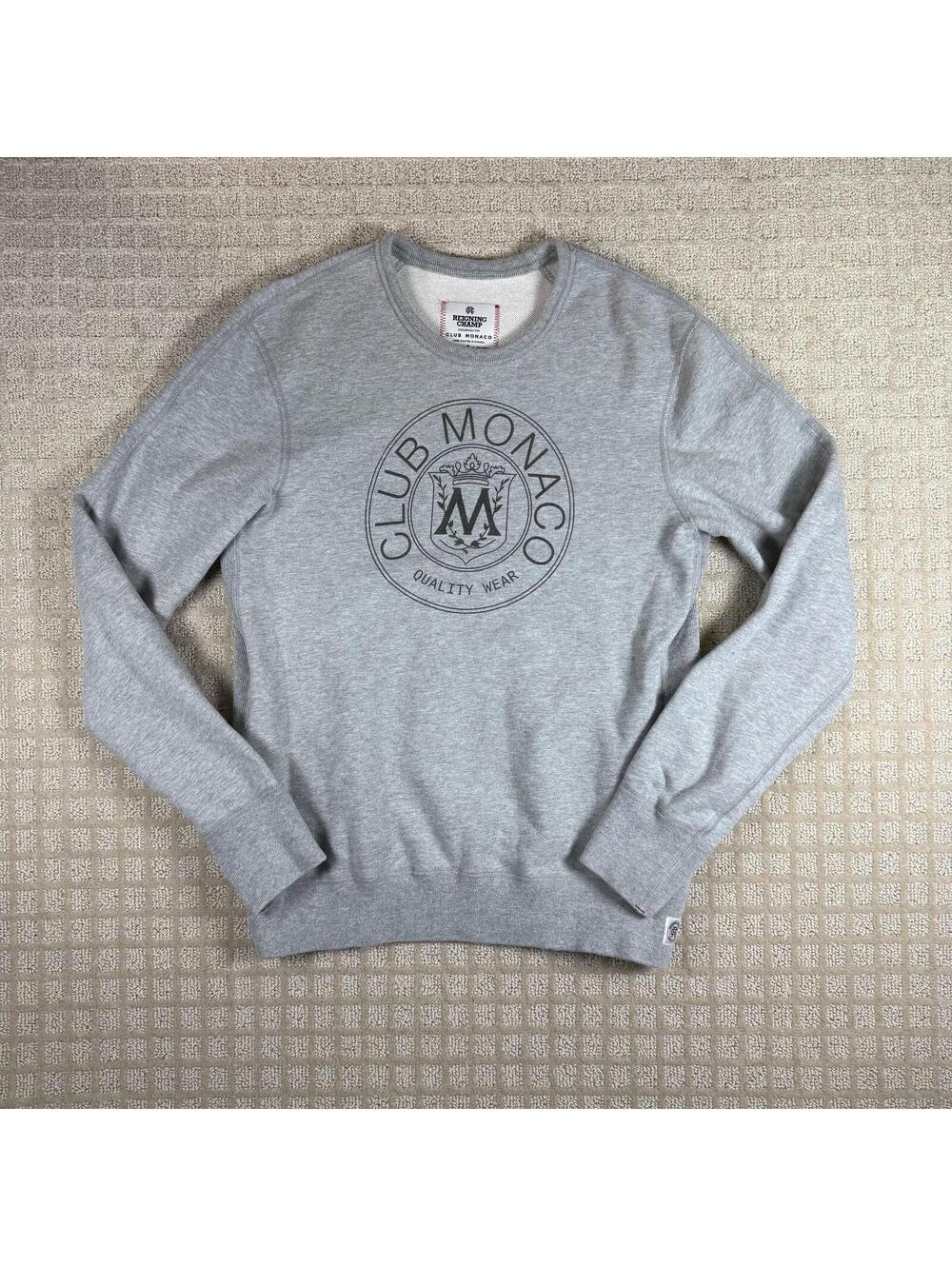 Reigning Champ Club Monaco Sweatshirt Size Small Gray